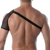 Schulter Harness Mesh-Design - Transparenter, moderner Look, Schwarz | TOF Paris