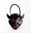HB-112 Handtasche Teufelskopf Schwarz/Rot Lack von DemoniaCult – Ansicht 2