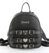 HB-675 Rucksack mit Herzdetails Schwarz von DemoniaCult – Ansicht 2