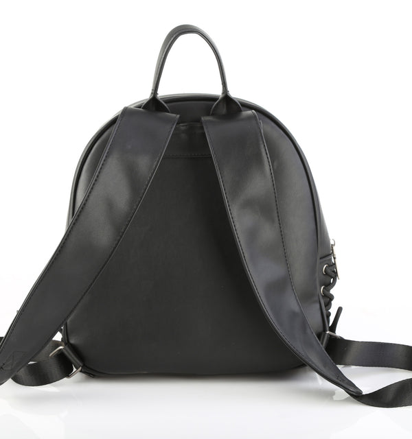 HB-675 Rucksack mit Herzdetails Schwarz von DemoniaCult – Ansicht 4