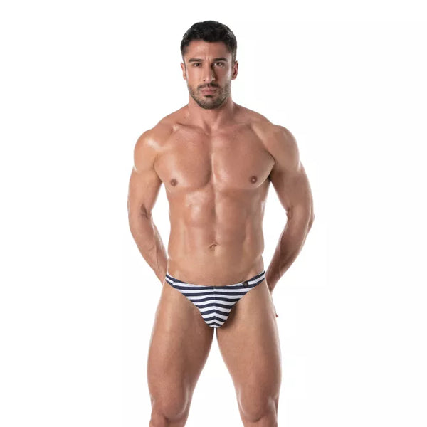 Gestreifter Iconic Swim sailor-String von TOF Paris – Ansicht 2
