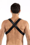Schwarzer verführerischer Herren Harness für maskuline Akzente von LOOK ME – Ansicht 4