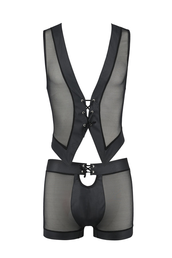 Erotisches Herren-Dessous-Set mit Bindung von Passion Menswear – Ansicht 7