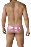 Pinker aufregender Mini Badestring mit glänzendem Metallic Effekt von CUT4MEN – Ansicht 2
