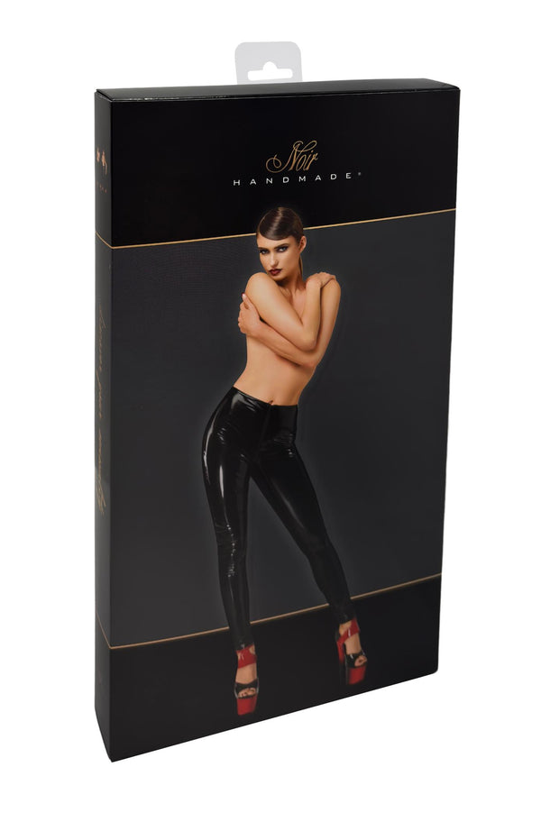 Sexy schwarze Dominae Skinslave Lack-Leggings von Noir Handmade – Ansicht 9