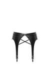 Sexy schwarzer Snake Wetlook Strapsgürtel F277 von Noir Handmade – Ansicht 4