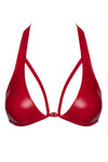 Sexy rote Wetlook Bralette F392 mit Stretch-Komfort von Noir Handmade – Ansicht 5