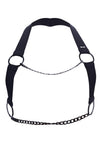 Herren-Brust-Harness mit Metallringen und Kettendetail Schwarz von CUT4MEN – Ansicht 7