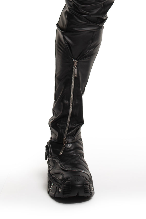 Herren-Hose mit Reißverschlüssen und Gürtelschlaufen von Regnes Fetish Planet – Ansicht 6