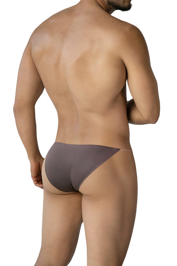 Mokkabraune aufregend maskuline Herren-Badepants mit seitlichem Silikonband von CUT4MEN – Ansicht 2