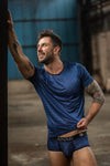 Blaues verführerisches T Shirt aus feinem Netzmaterial von Anais for Men – Ansicht 4