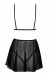 Schwarzes verführerisches Negligee aus feinem Netzmaterial von Kissable – Ansicht 4