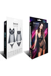 Schwarzes verlockendes Lingerie Babydoll mit aufregender Zierschnürung von Demoniq – Ansicht 7