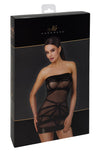 Sexy schwarzes Off-Shoulder Bondesque Minikleid aus Wetlook von Noir Handmade – Ansicht 8