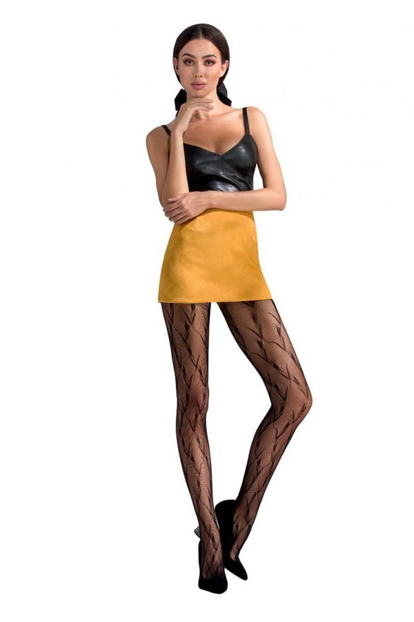 Schwarze aufreizende Netz Strumpfhose mit elegantem Muster von Passion