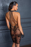 Elegantes Tüllkleid mit Flock-Stickerei F240 von Noir Handmade – Ansicht 9