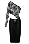 Wetlook-Kleid mit Spitzendetails und elegantem Schnitt von Noir Handmade – Ansicht 8