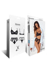 Schwarzes verführerisches Spitzen Set mit aufregenden Cut Outs von Demoniq – Ansicht 10
