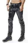 Schwarze verfĂźhrerische Lackhose mit praktischen Taschen Details von Regnes Fetish Planet â Ansicht 6