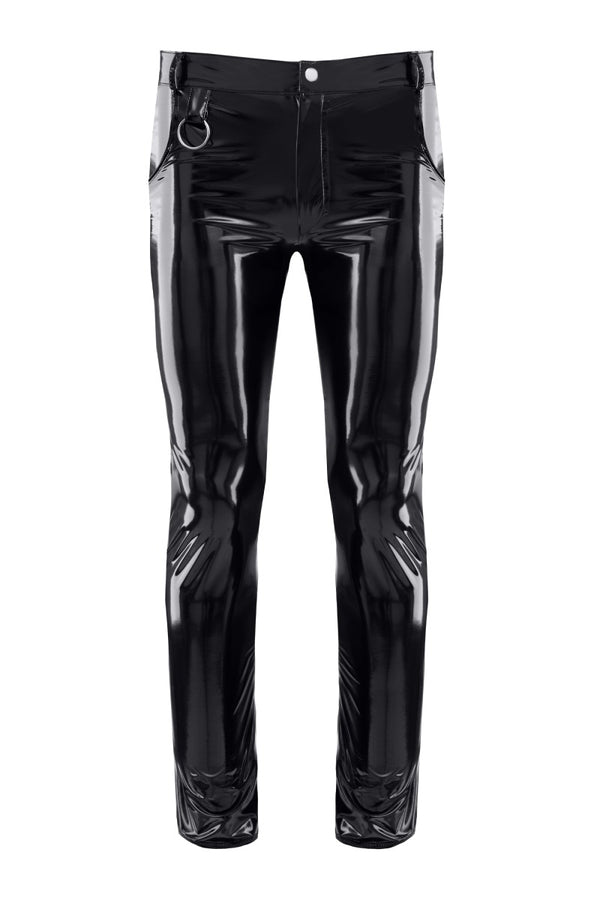 Schwarze verfĂźhrerische Lackhose mit praktischen Taschen Details von Regnes Fetish Planet â Ansicht 2