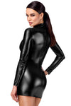 Sexy schwarzes Cut-Out Bodycon Lack Minikleid F366 von Noir Handmade – Ansicht 3