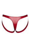 Verführerische rote Strappy Panties F394 mit Cutout-Bändern von Noir Handmade – Ansicht 4