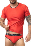 Rotes verführerisches T-Shirt mit markantem Gummiband von Anais for Men