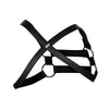 Herren-Brust-Harness mit Metallringen und Druckknöpfen Schwarz von CUT4MEN – Ansicht 10