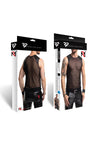 Schwarzes transparentes Tanktop mit edlen Wetlook Einsätzen von Regnes Fetish Planet â Ansicht 10