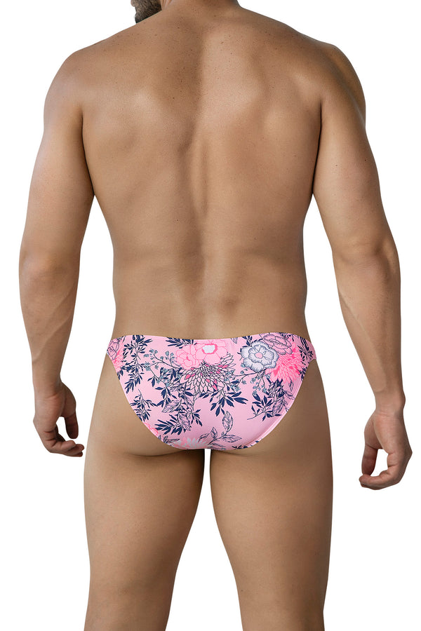 Bunter aufregender Badeslip aus anschmiegsamer Mikrofaser mit Logo von CUT4MEN – Ansicht 2