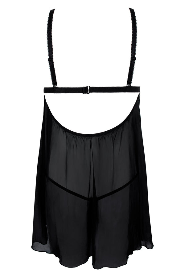 Sündiges Spitzen Chemise mit hauchzartem Tüll und String von Anais apparel – Ansicht 7