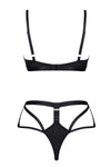 Schwarzes verführerisches Spitzen Set mit aufregenden Cut Outs von Demoniq – Ansicht 4