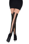 Schwarzbeige elegante Strumpfhose mit aufregendem Muster von Legg Story