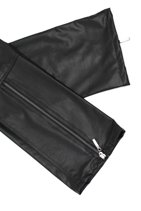Herren Gothic Punk Hose mit Reißverschlüssen und Riemen von Regnes Fetish Planet – Ansicht 11
