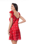 Rotes verführerisches Minikleid mit festlichen weihnachtlichen Motiven von Anais apparel – Ansicht 2