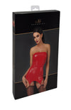 Sexy rotes Bombshell Fierce Lack Corsagen-Kleid von Noir Handmade – Ansicht 11