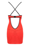 Rotes verführerisches Negligee mit feinen Spitzenakzenten von Passion – Ansicht 2