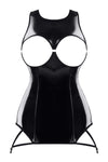 Brustfreies Lack-Minikleid mit Strumpfhalterclips von Demoniq – Ansicht 8