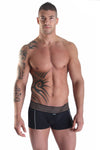 Schwarze erotische Boxer Short aus anschmiegsamem weichem Material von LOOK ME