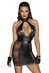 Sexy Wetlook-Minikleid mit Tüll-Details F238 von Noir Handmade – Ansicht 7