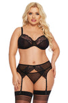 Schwarzes sündiges Dessous Set mit zarter Spitze von Softline