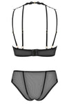 Schwarzes elegantes Dessous Set mit Stickereien von Petite Noir – Ansicht 4