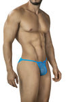 Blauer verlockender Mini Badestring aus transparentem Netzmaterial von CUT4MEN