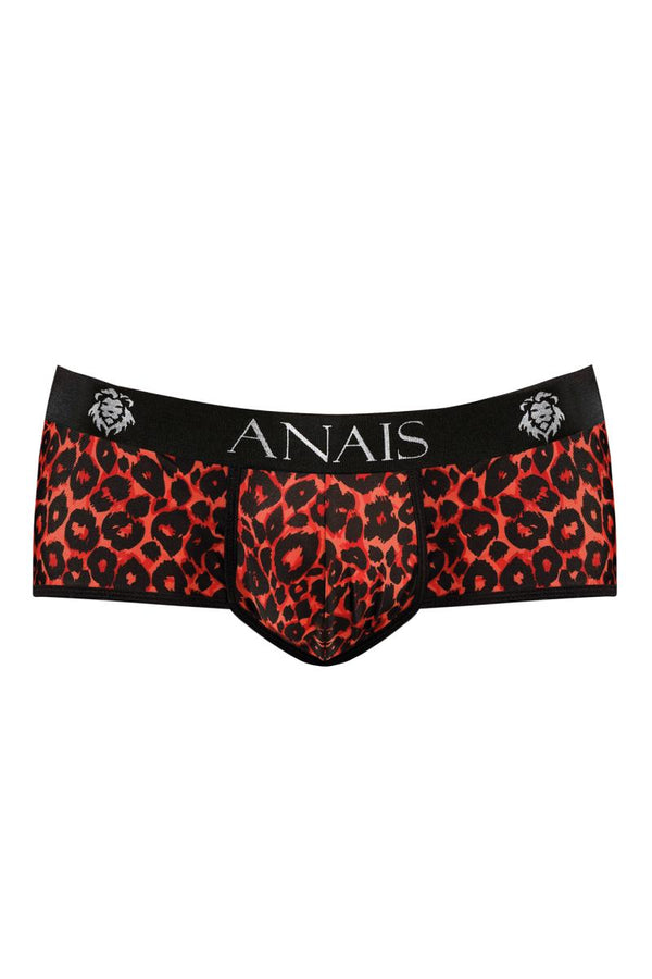 Rote aufregende Brief Shorts mit wildem Leo Print von Anais for Men – Ansicht 7