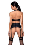 Schwarzes verführerisches Set aus elegantem Kunstleder von Passion – Ansicht 2