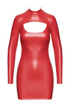 Sexy rotes Bombshell Bodycon Lack Minikleid von Noir Handmade – Ansicht 2