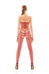 Roter verführerischer Overall aus elastischem Material von Anais apparel – Ansicht 2