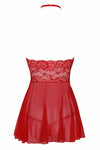 Rotes sündiges offenes Neckholder Nachtkleid mit verspielter Satinschleife von Kissable – Ansicht 4