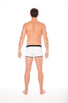 Weißes provokantes figurbetontes Boxershort mit markantem Reißverschluss von LOOK ME – Ansicht 6