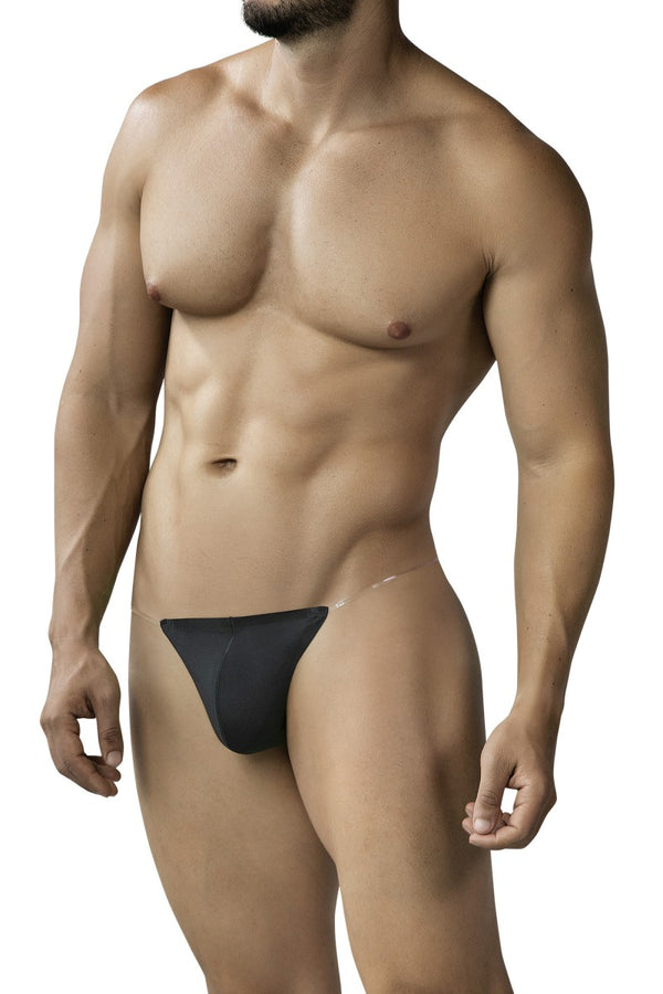Schwarze aufregend maskuline Herren-Badepants mit seitlichem Silikonband von CUT4MEN